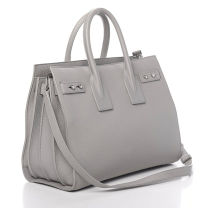 Saint Laurent Grained Calfskin Small Supple Sac De Jour Grey 4 of 13