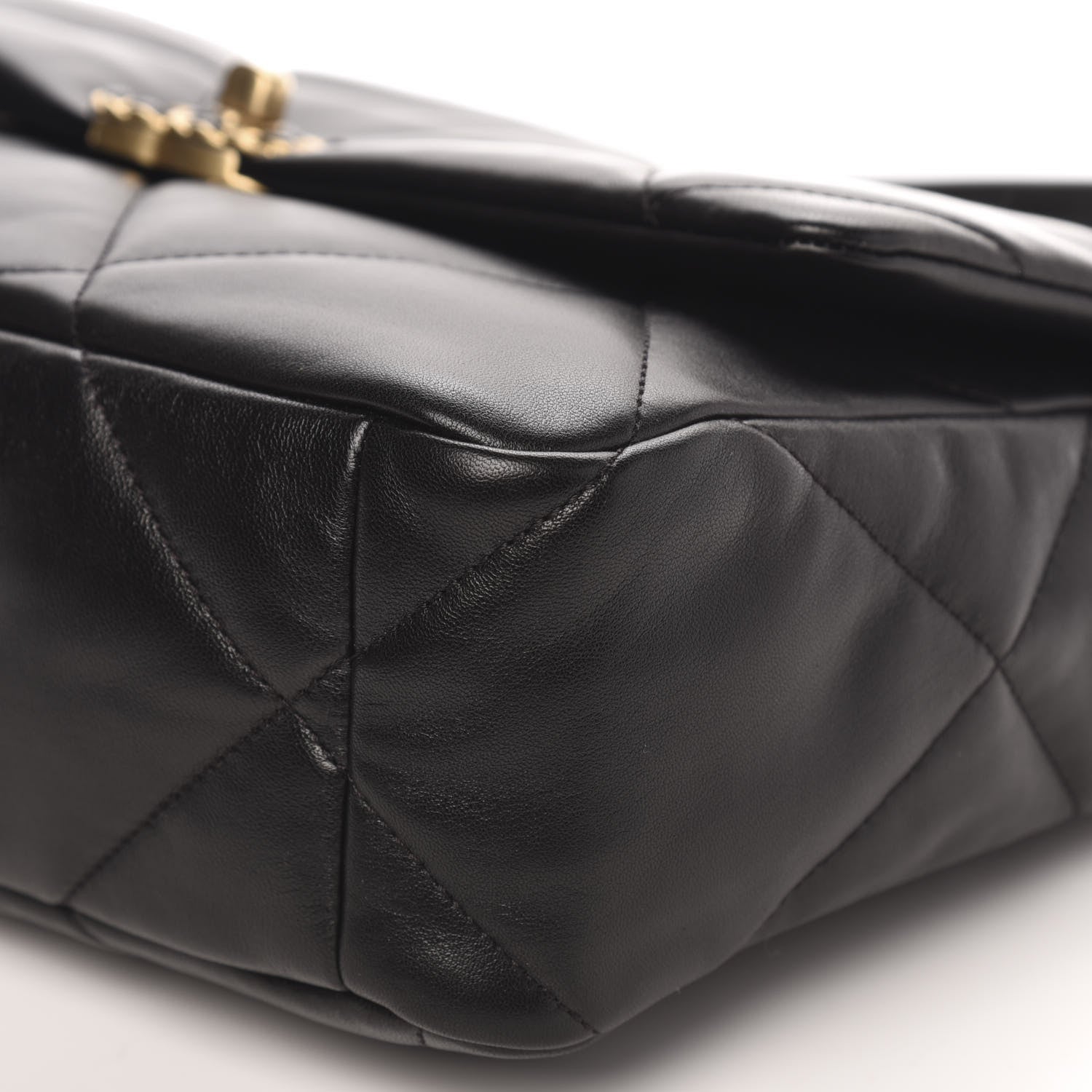 Chanel Lambskin Quilted Large 19 Flap Black 9 of 10