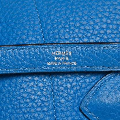 Hermes Taurillon Clemence Bolide 35 Bleu Hydra 8 of 8