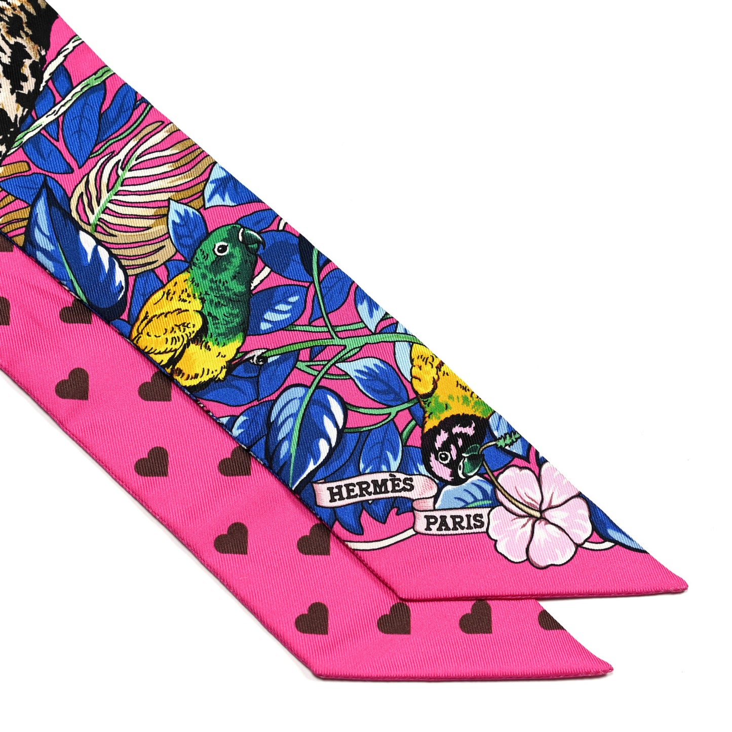 Silk Jungle Love Love Twilly Rose Vif Bleu Roy