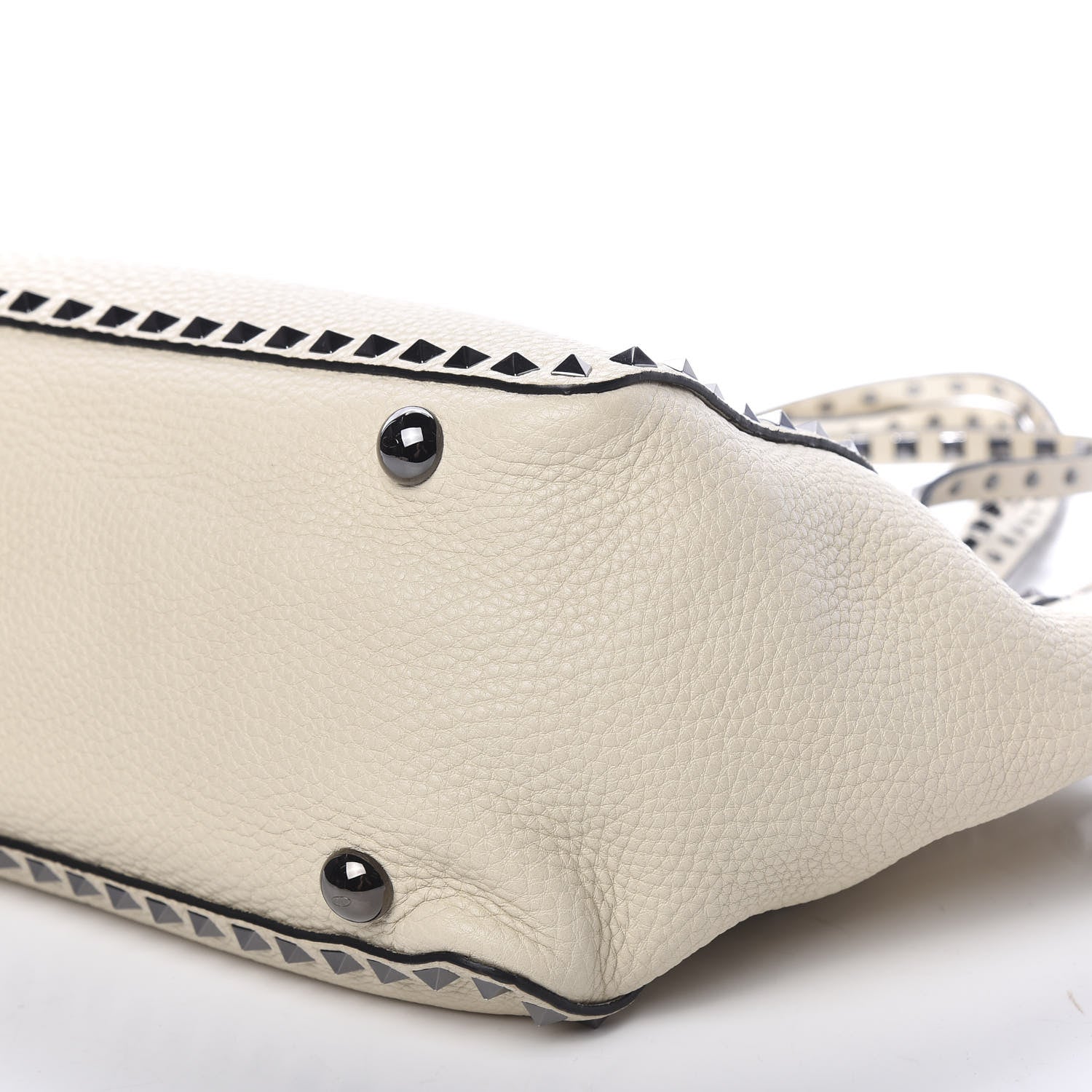 Valentino Garavani Alce Printed Calfskin Medium Rockstud Tote Light Ivory 8 of 9