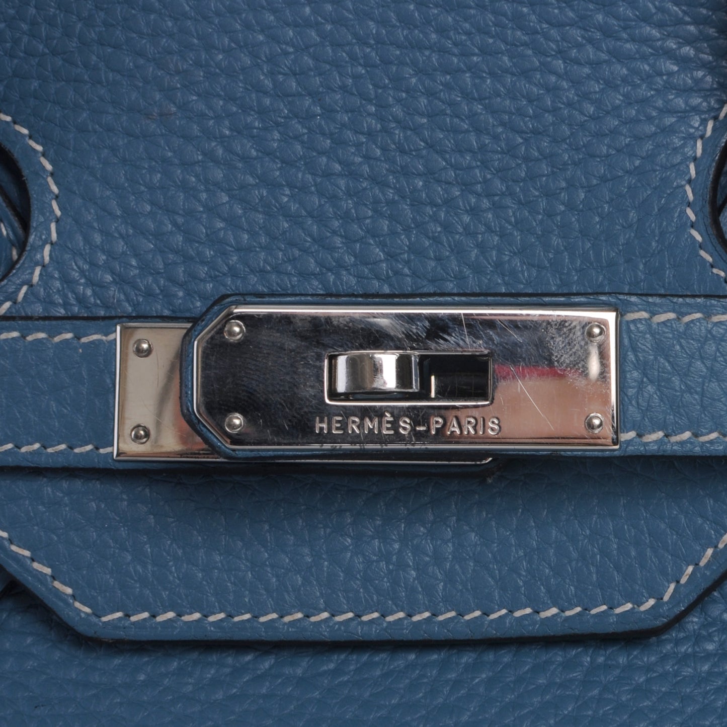Taurillon Clemence Birkin 35 Blue Jean
