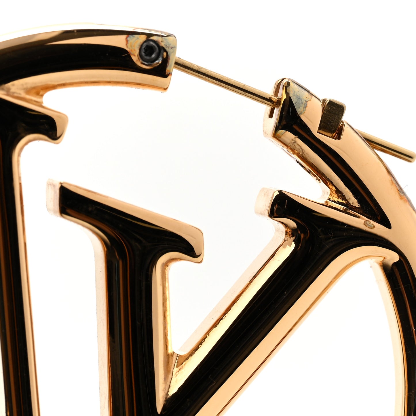 Metal Louise Hoop Earrings Gold