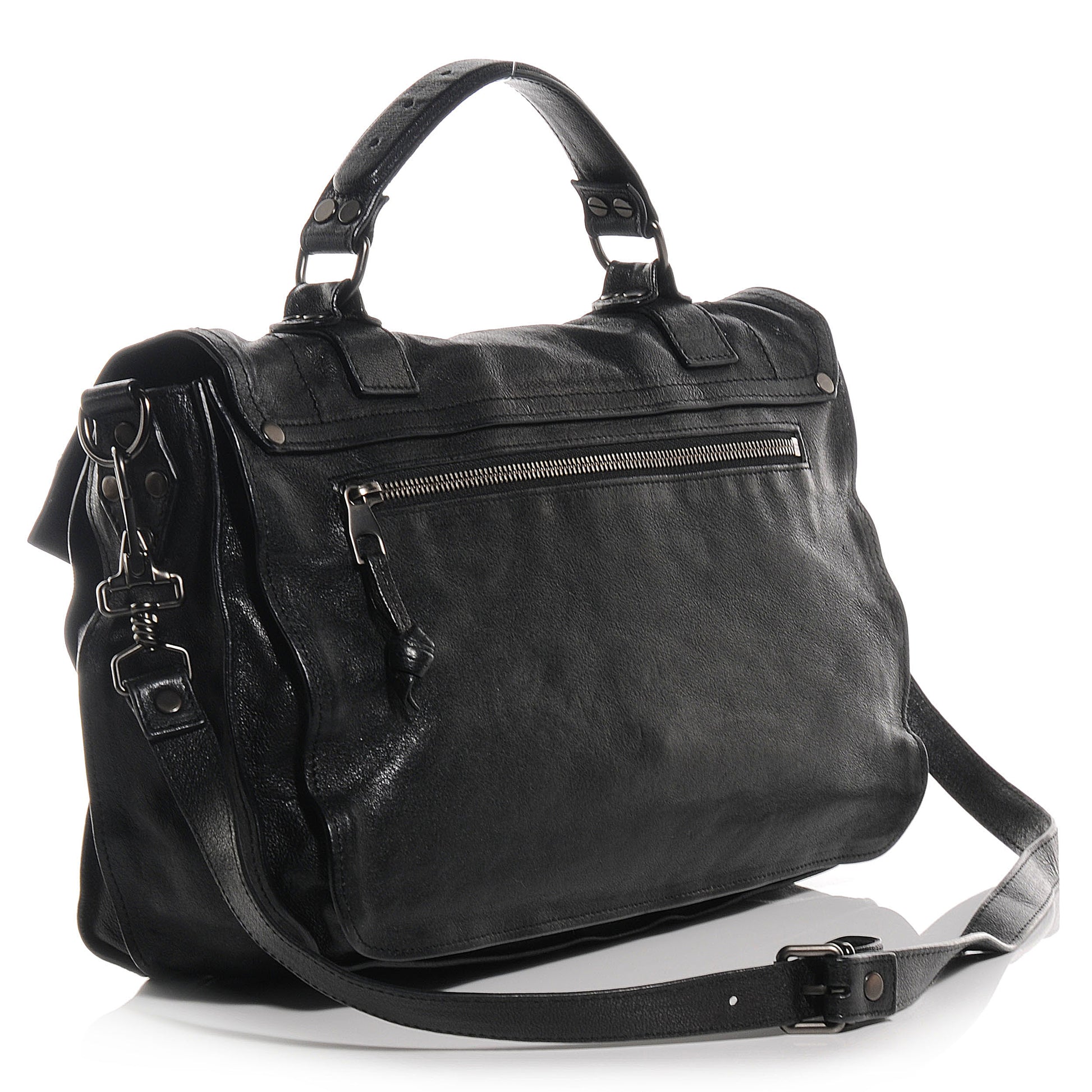 Proenza Schouler Lambskin PS1 Medium Satchel Black 3 of 8