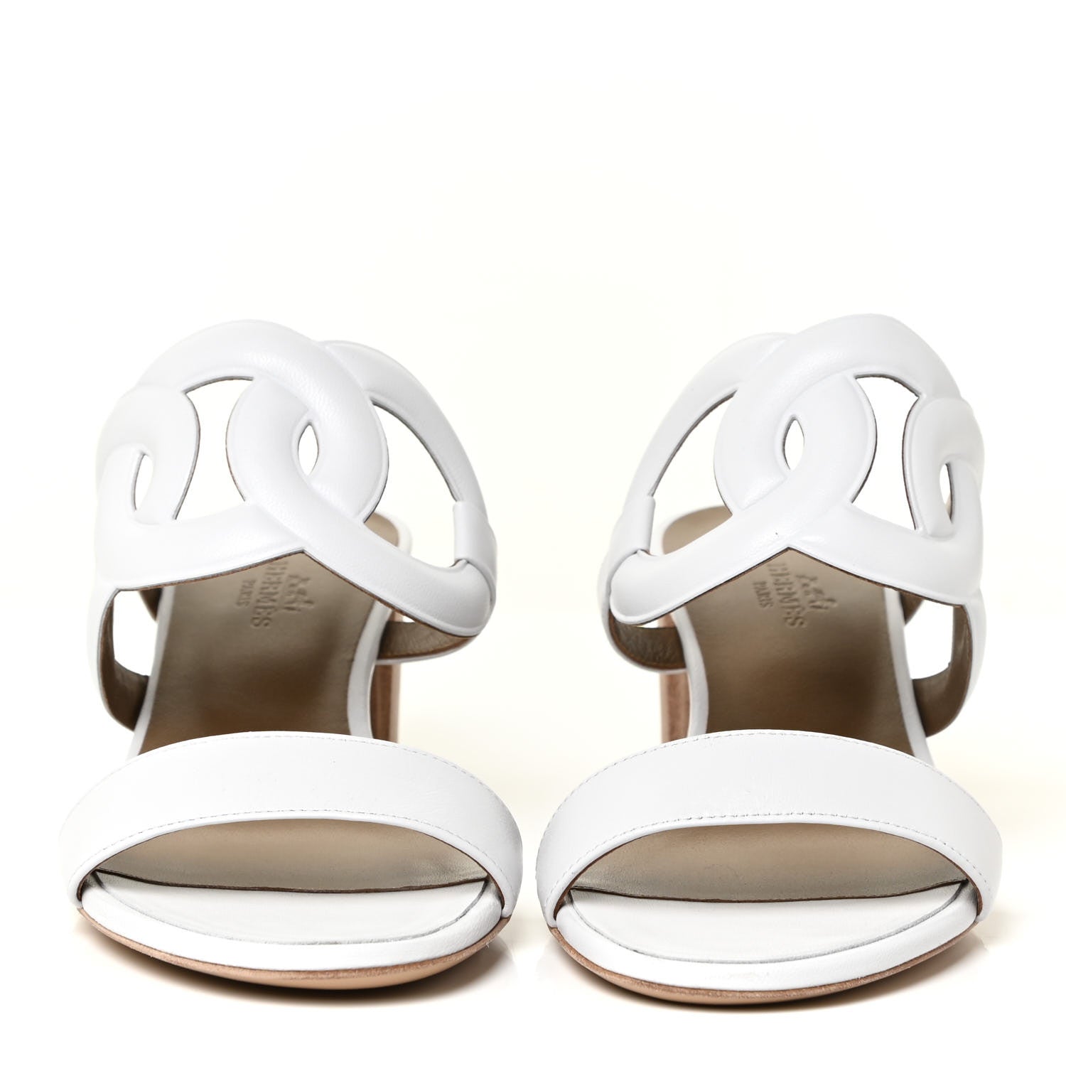 Hermes Nappa Bikini Sandals 37.5 White 2 of 14