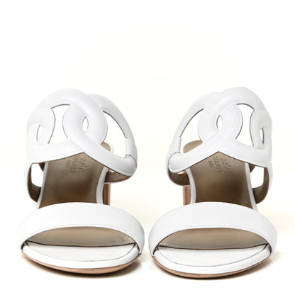 Hermes Nappa Bikini Sandals 37.5 White 2 of 14
