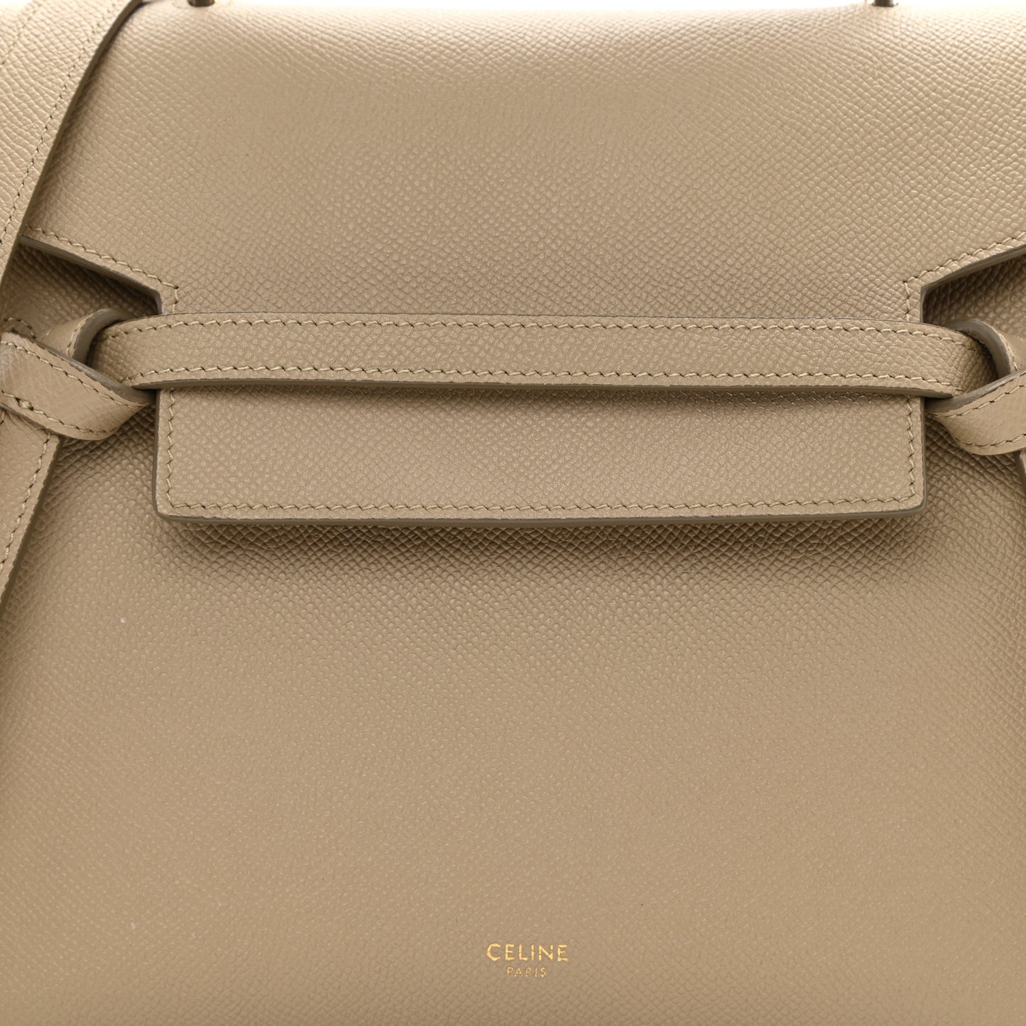 Grained Calfskin Micro Belt Bag Light Taupe