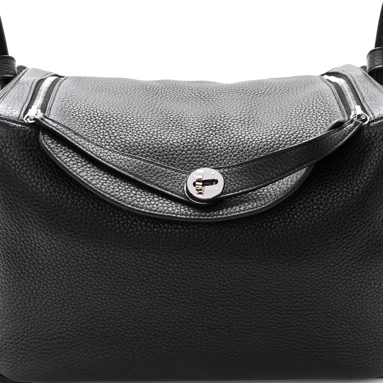 Hermes Taurillon Clemence Lindy 34 Black 6 of 8