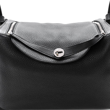 Hermes Taurillon Clemence Lindy 34 Black 6 of 8
