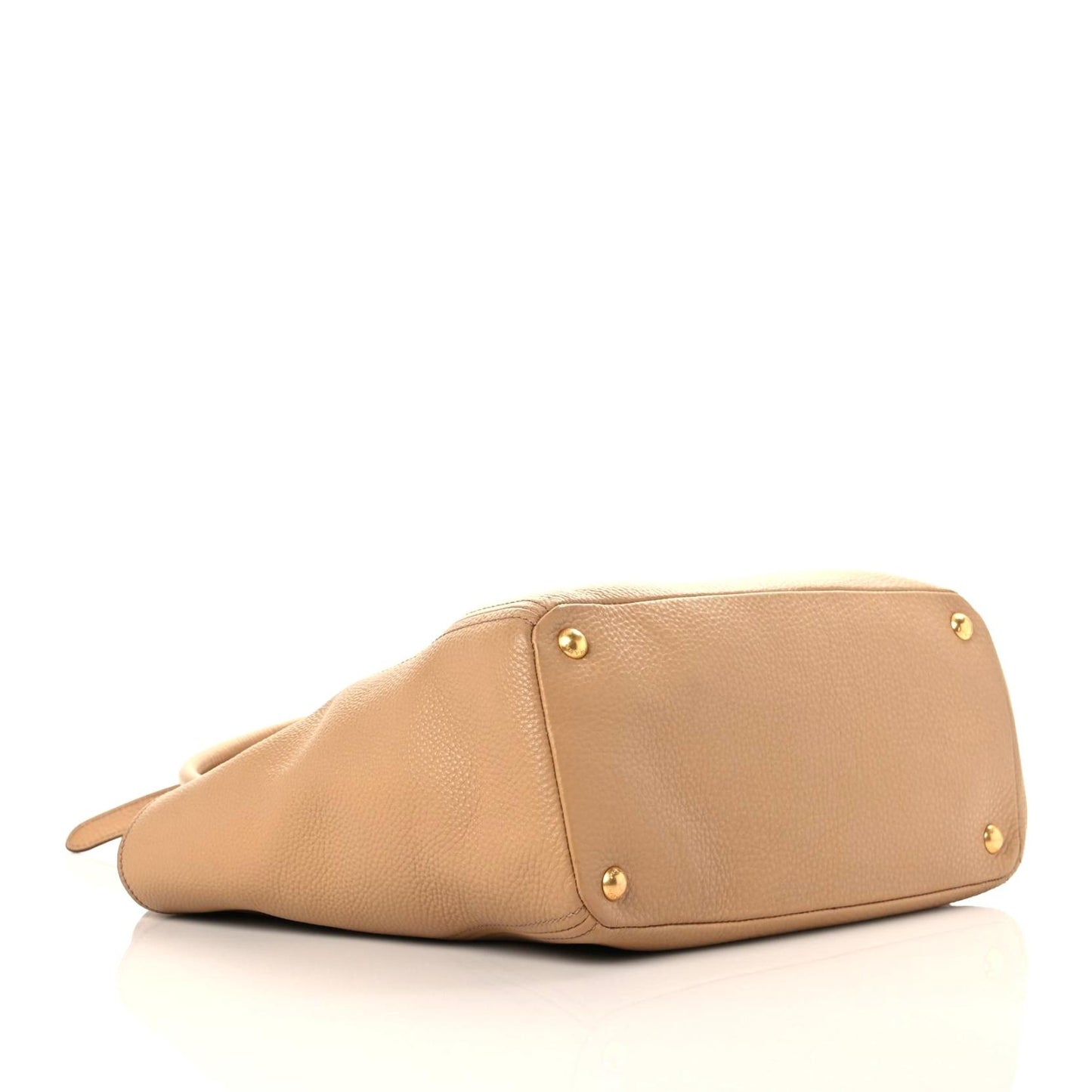 Vitello Daino Side Pocket Tote Caramel