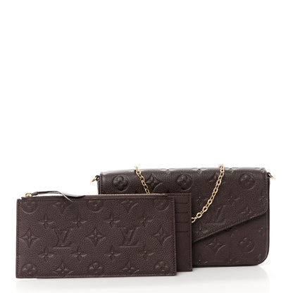 Louis Vuitton Empreinte Pochette Felicie Chain Wallet Chocolate 3 of 16