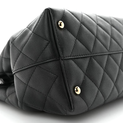 Chanel Caviar Quilted Small Shopping Tote Black 9 of 10