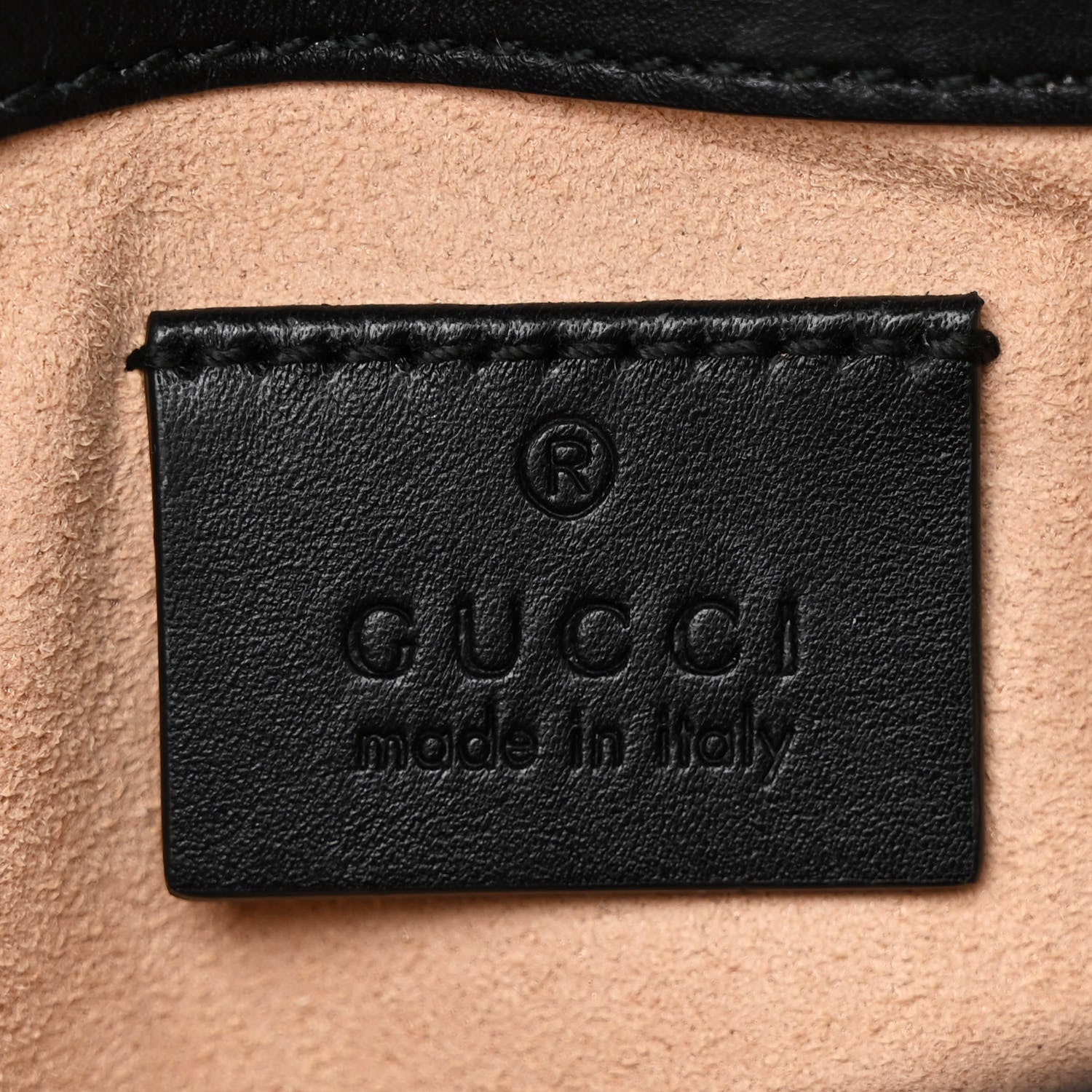Gucci Calfskin Matelasse Super Mini GG Marmont Shoulder Bag Black 6 of 10