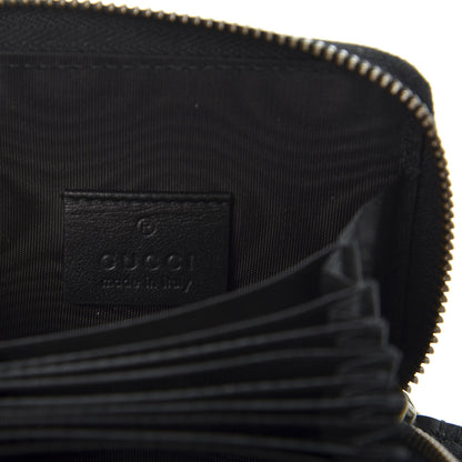 Gucci Calfskin Matelasse GG Marmont Zip Around Card Case Black 7 of 8