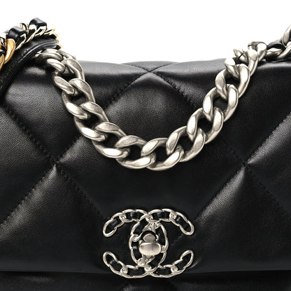 Chanel Lambskin Quilted Medium Chanel 19 Flap Black 8 of 10