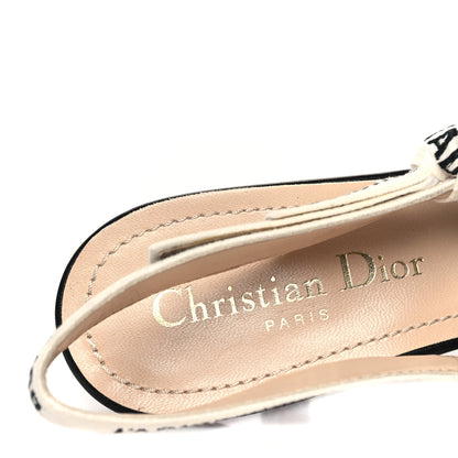 Christian Dior Technical Canvas Ribbon J Adior Slingback 65mm Pumps 36.5 Rouge Black 7 of 9