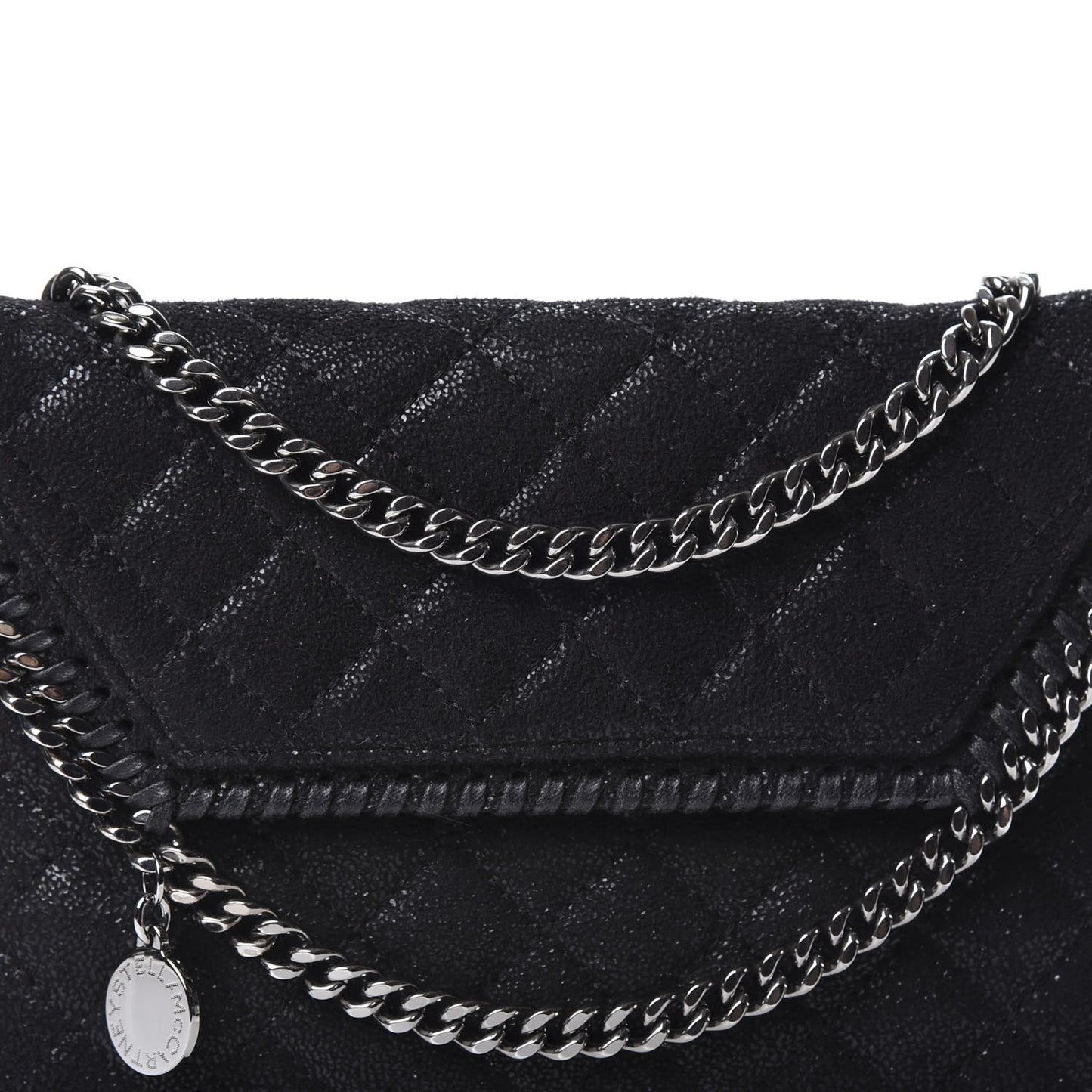 Shaggy Deer Quilted Mini Falabella Crossbody Black