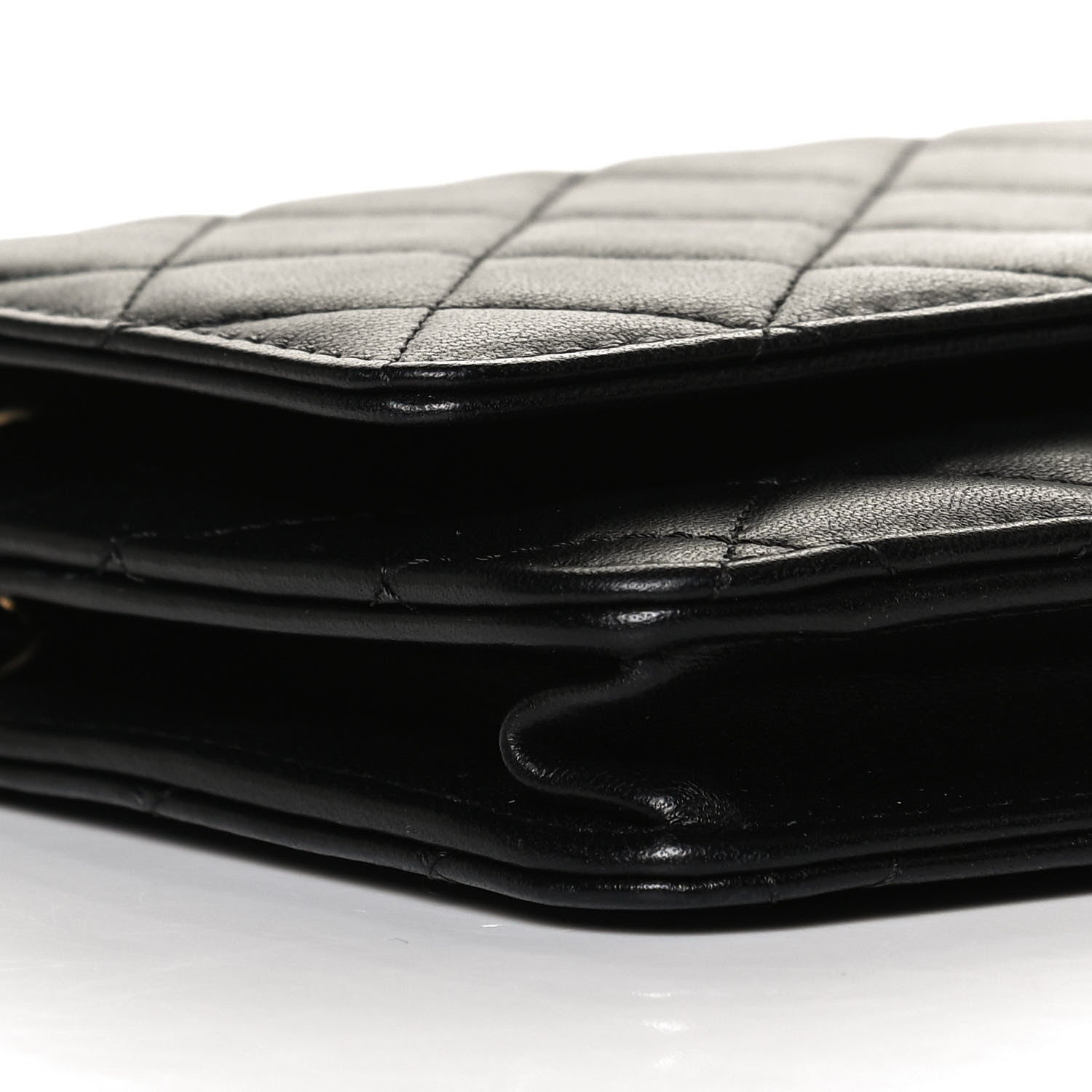 Chanel Lambskin Quilted Trendy CC Wallet On Chain WOC Black 10 of 12