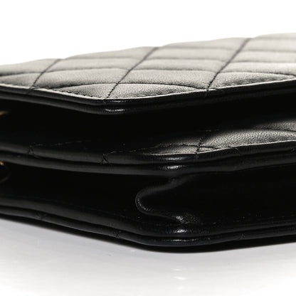 Chanel Lambskin Quilted Trendy CC Wallet On Chain WOC Black 10 of 12