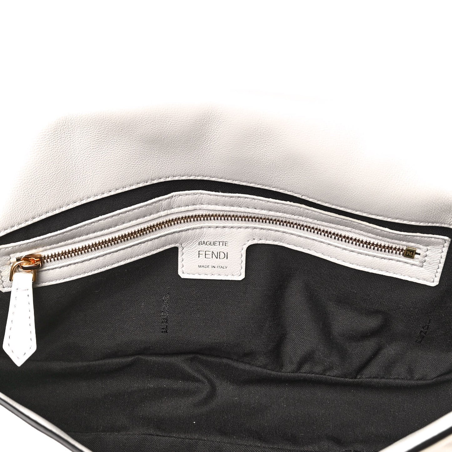 Nappa FF 1974 Embossed Baguette White