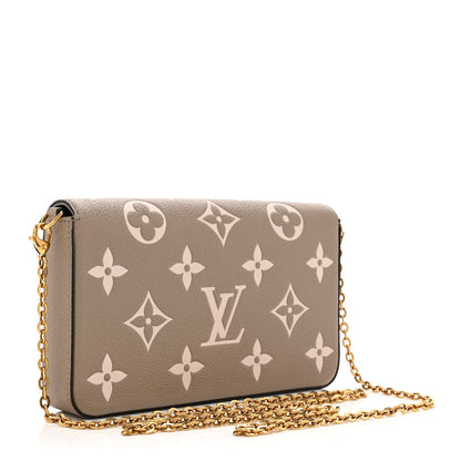Louis Vuitton Empreinte Monogram Giant Felicie Pochette Tourterelle Creme 4 of 10