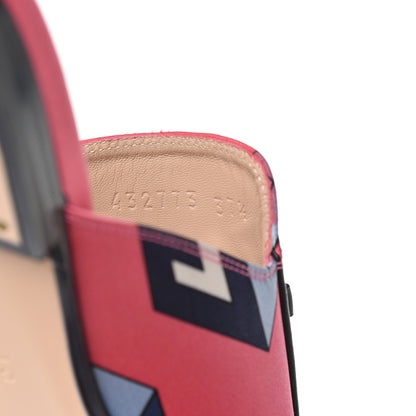 Gucci Satin GG Wallpaper Womens Princetown Slippers 37.5 Pink Flamboyant Blue Black 8 of 10