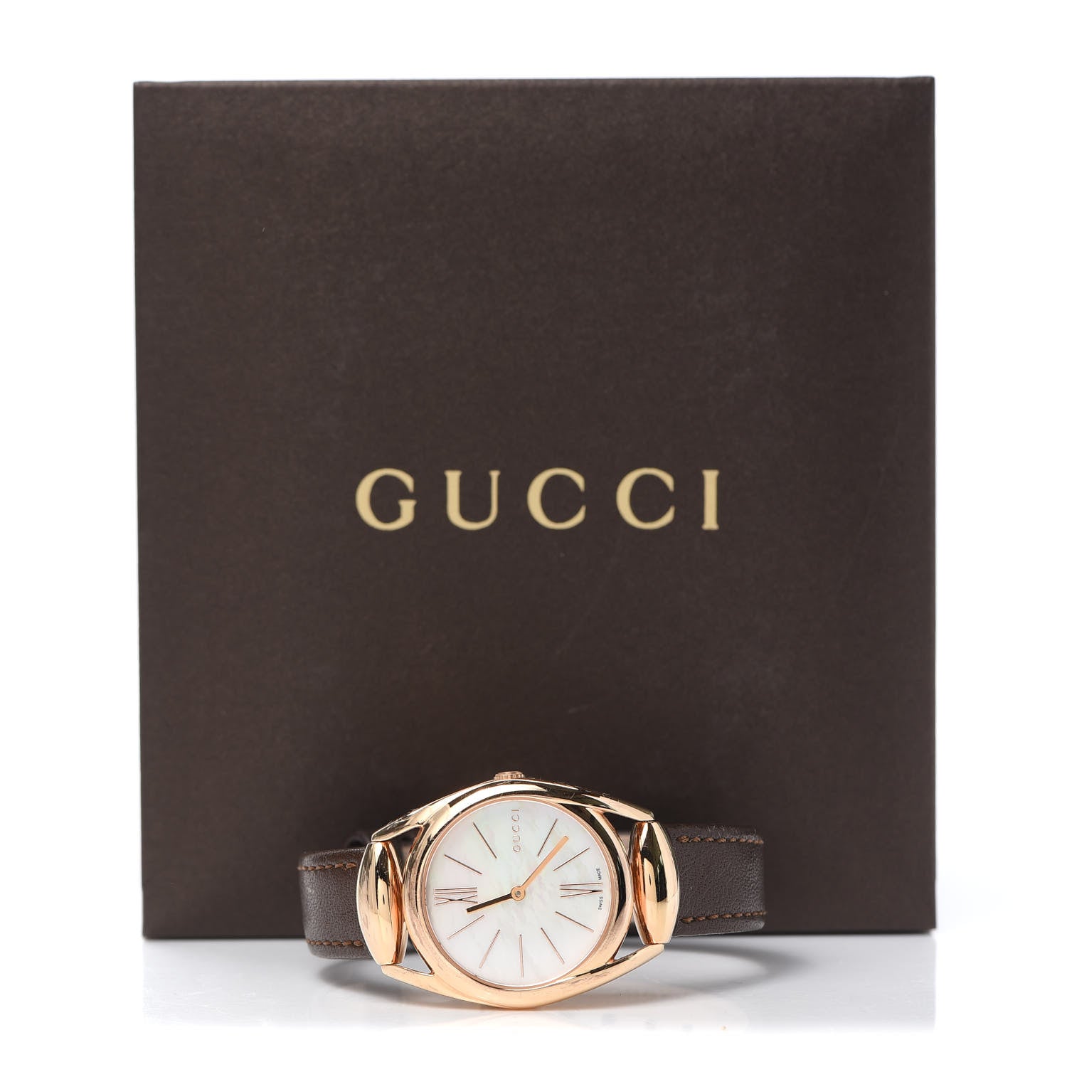 Gucci Stainless Steel Calfskin Mother of Pearl 27mm Horsebit Quartz Watch 5 of 5
