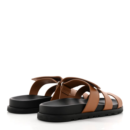 Hermes Calfskin Womens Chypre Sandals 37 Naturel 4 of 9