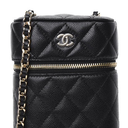 Chanel Caviar Quilted Phone Holder With Chain Black 10 of 11