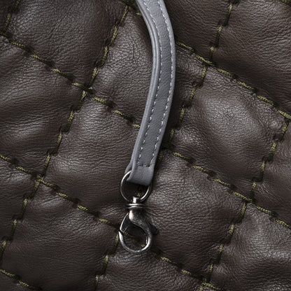 Chanel Calfskin Ultimate Stitch Shopping Tote Khaki 11 of 12