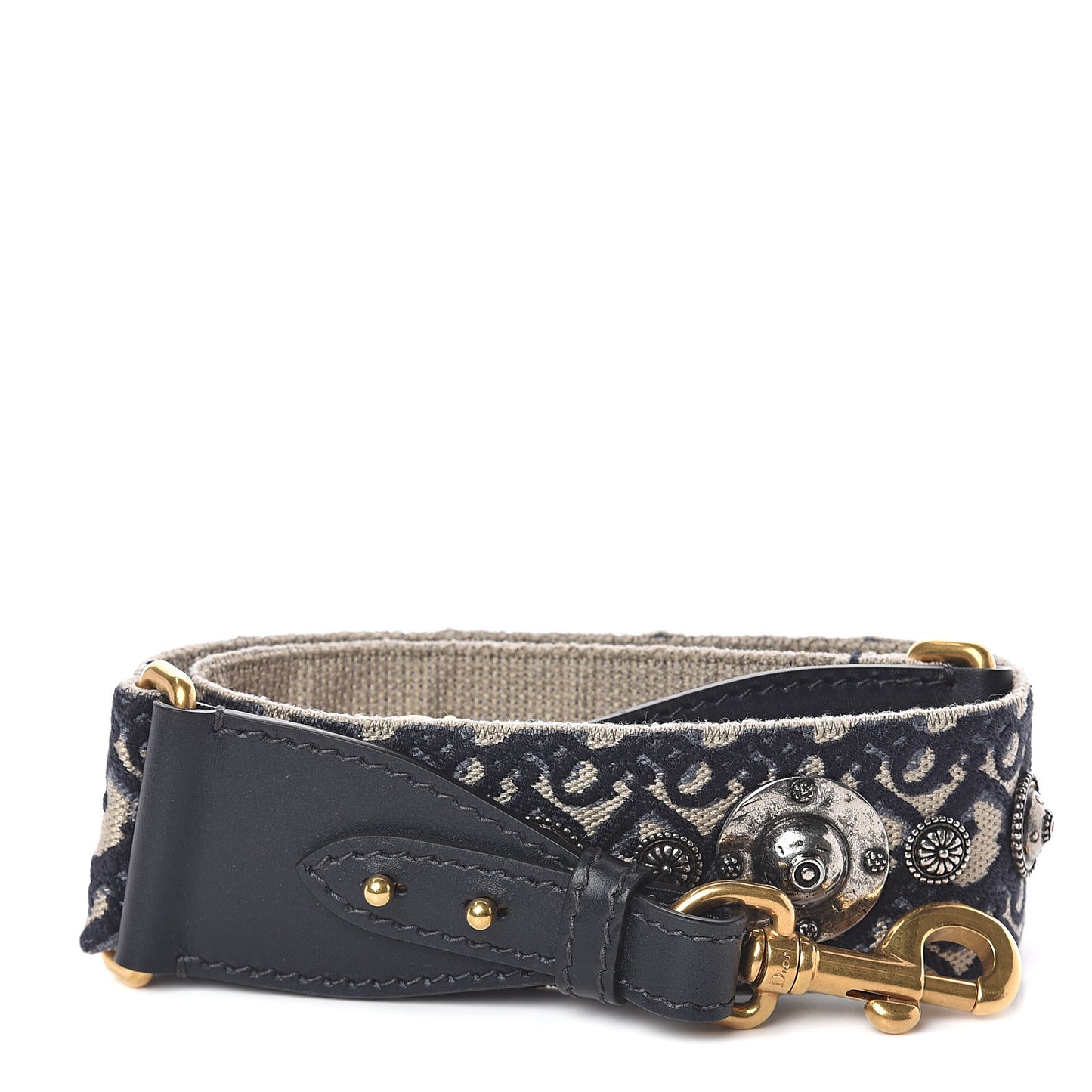 Oblique Studded Shoulder Strap Blue
