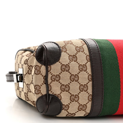 Gucci Monogram Vintage Web Mini Boston Dark Brown 8 of 9