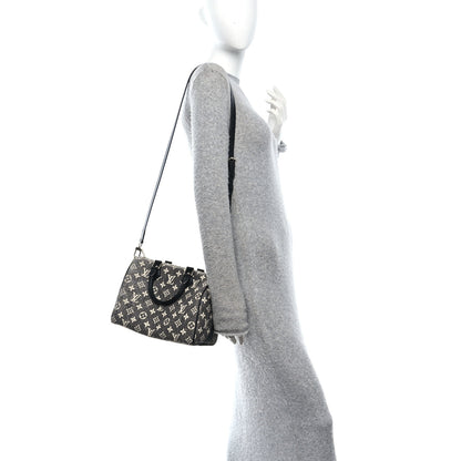 Louis Vuitton Denim Monogram Jacquard Speedy Bandouliere 25 Black 2 of 12