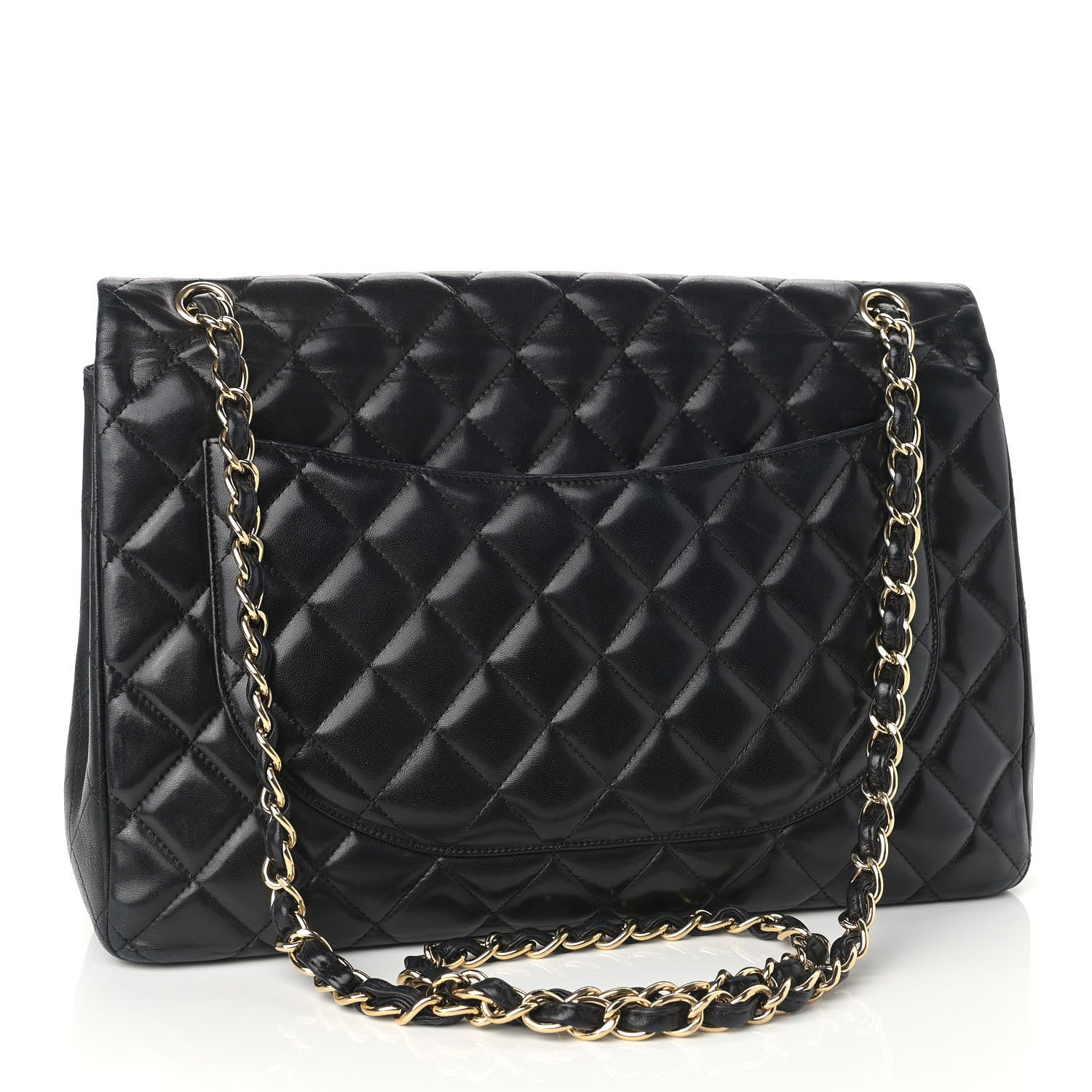 Chanel Lambskin Quilted Maxi Single Flap Black 3 of 15