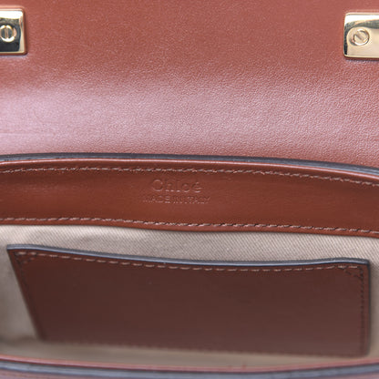 Chloe Shiny Calfskin Suede Mini C Bag Sepia Brown 6 of 10
