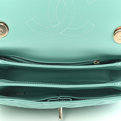 Chanel Lambskin Quilted Small Trendy CC Flap Dual Handle Bag Light Green 5 of 10