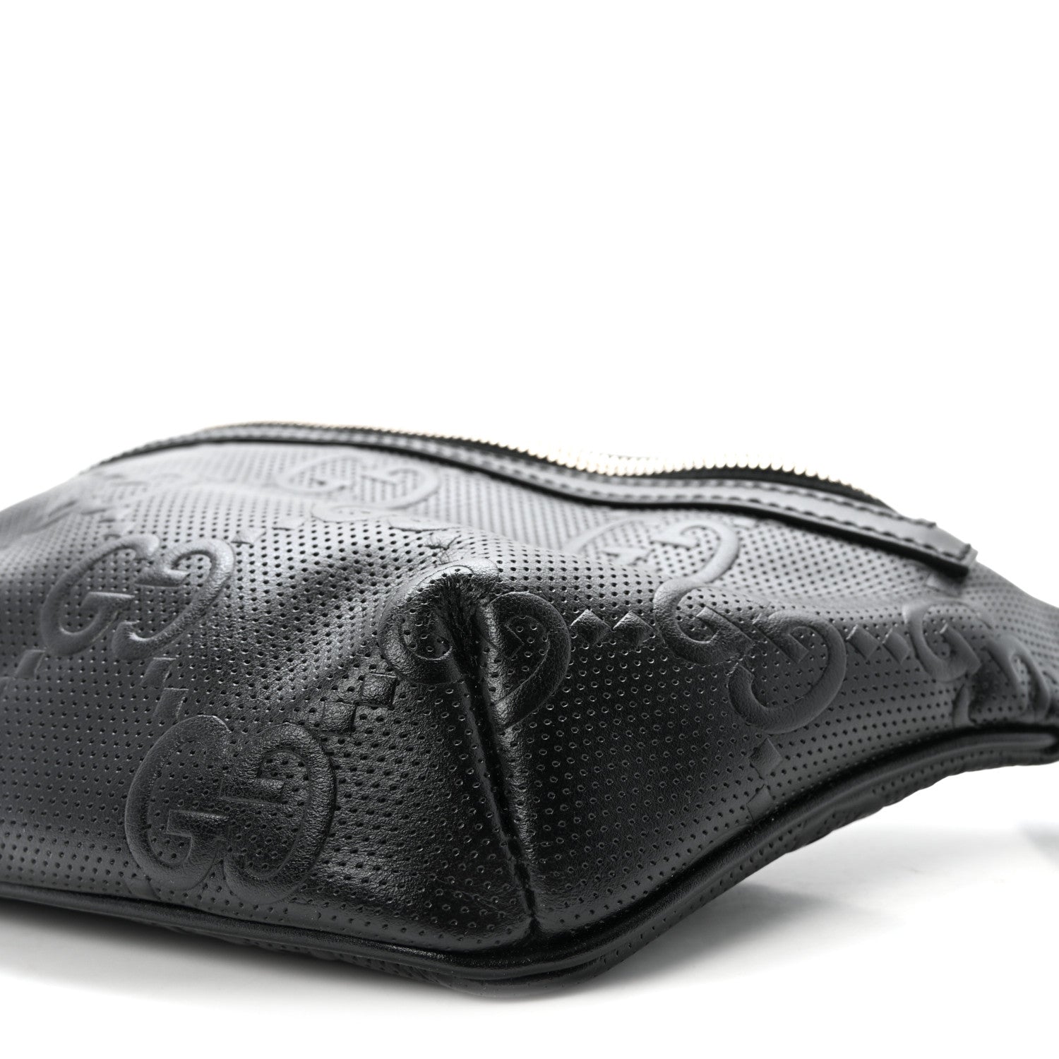 Gucci Calfskin GG Tennis Embossed Belt Bag Black 10 of 10