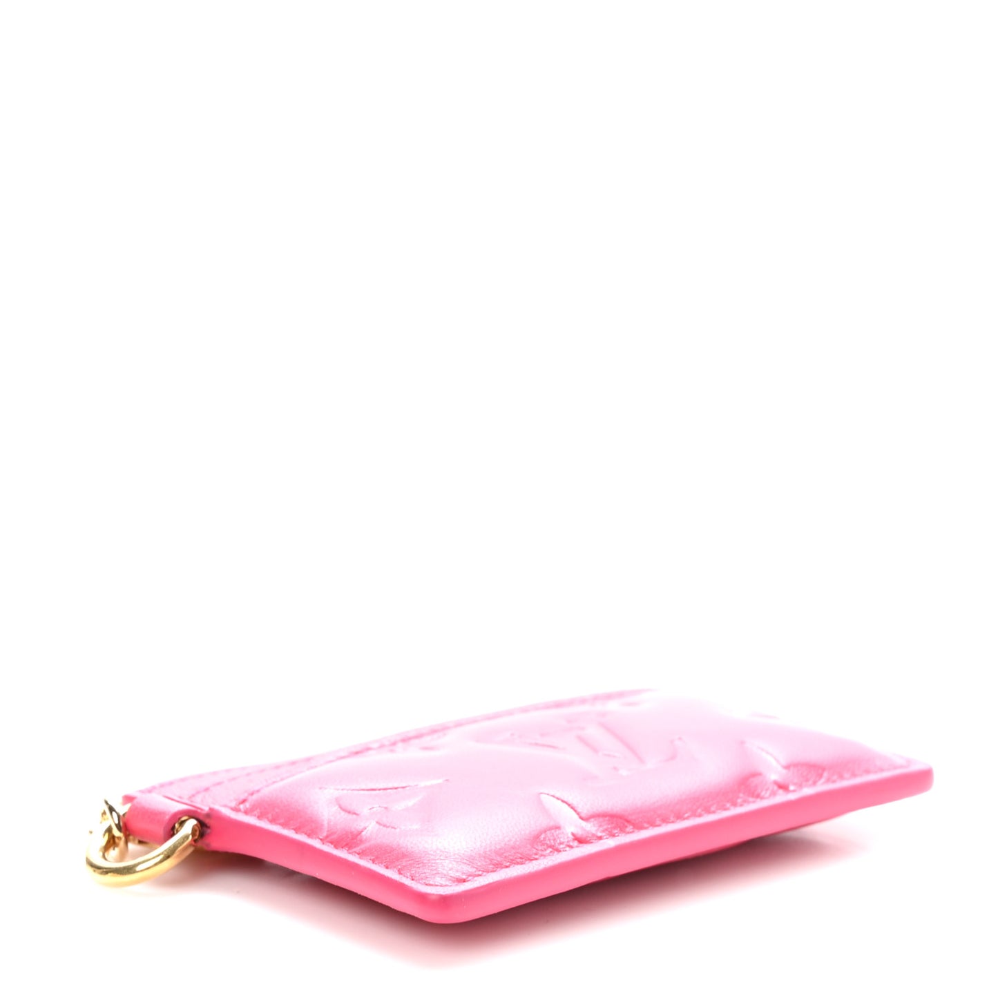 Lambskin Embossed Monogram Coussin Card Holder Bougainvillier