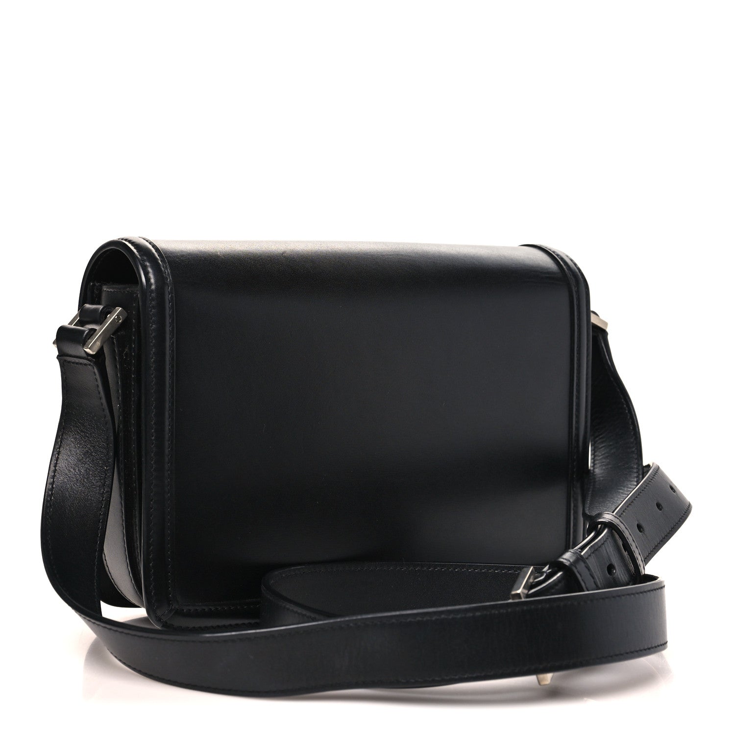 Saint Laurent Box Calfskin Monogram Medium Solferino Satchel Black 3 of 9