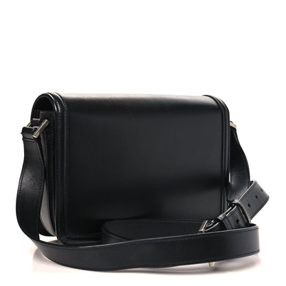 Saint Laurent Box Calfskin Monogram Medium Solferino Satchel Black 3 of 9