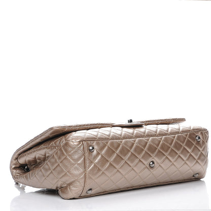 Chanel Metallic Calfskin Quilted XXL Travel Flap Bag Gold 4 of 8