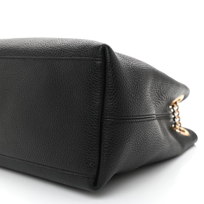 Gucci Pebbled Calfskin Medium Soho Chain Shoulder Bag Black 8 of 10