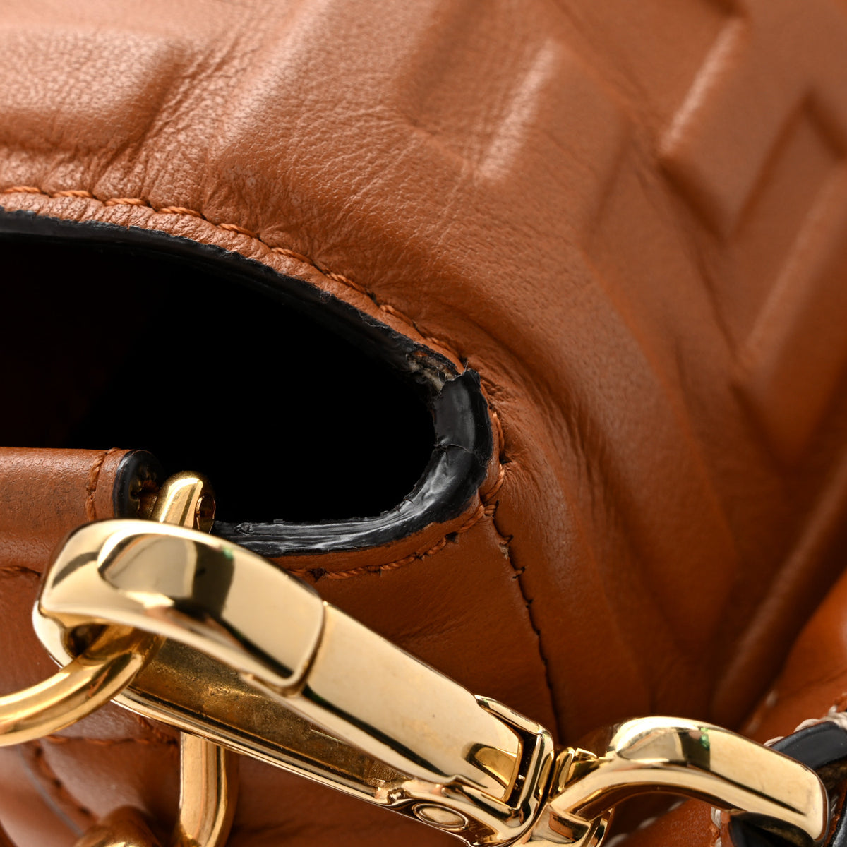Nappa FF 1974 Embossed Baguette Coloniale
