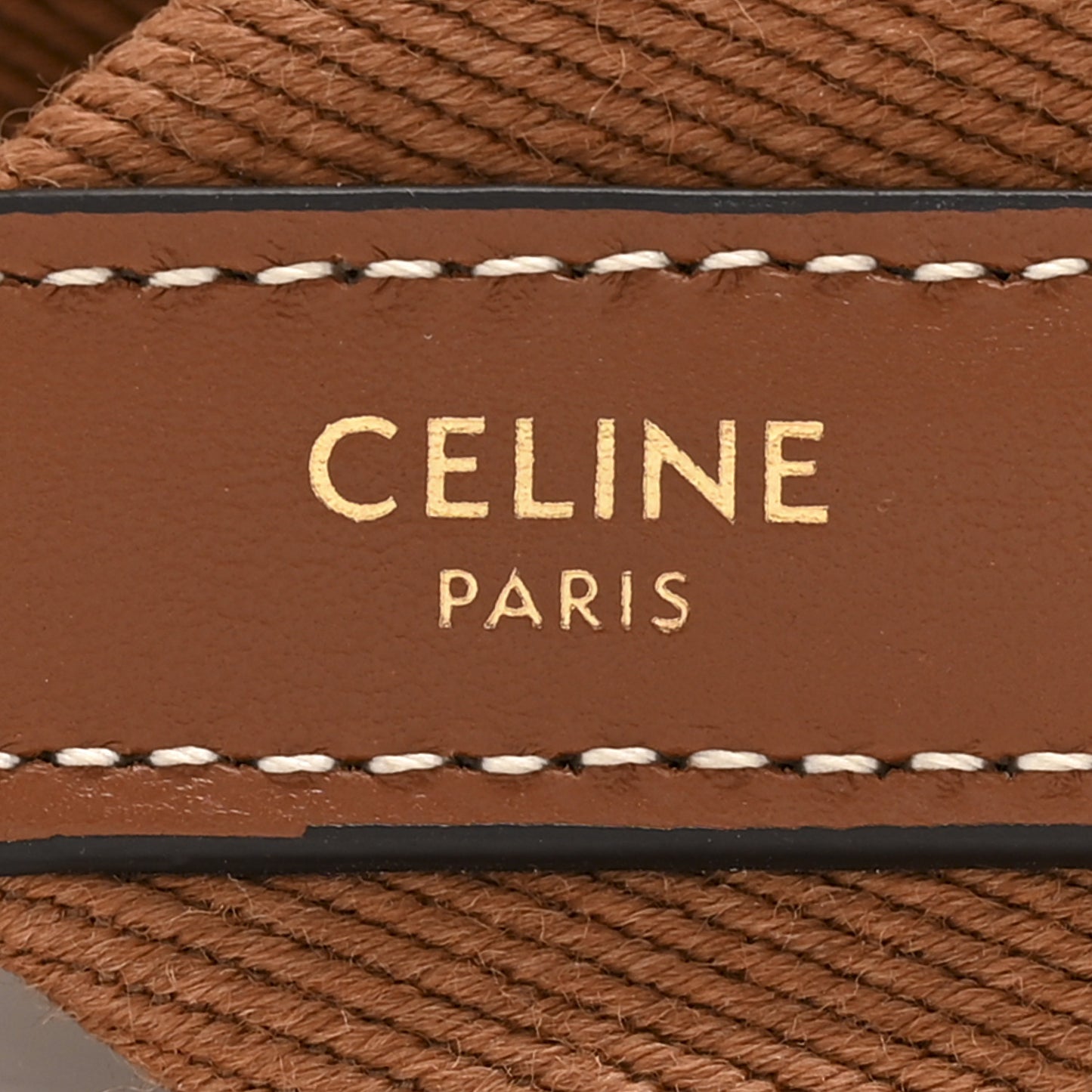 Jacquard Wool Logo Long Strap Tan White