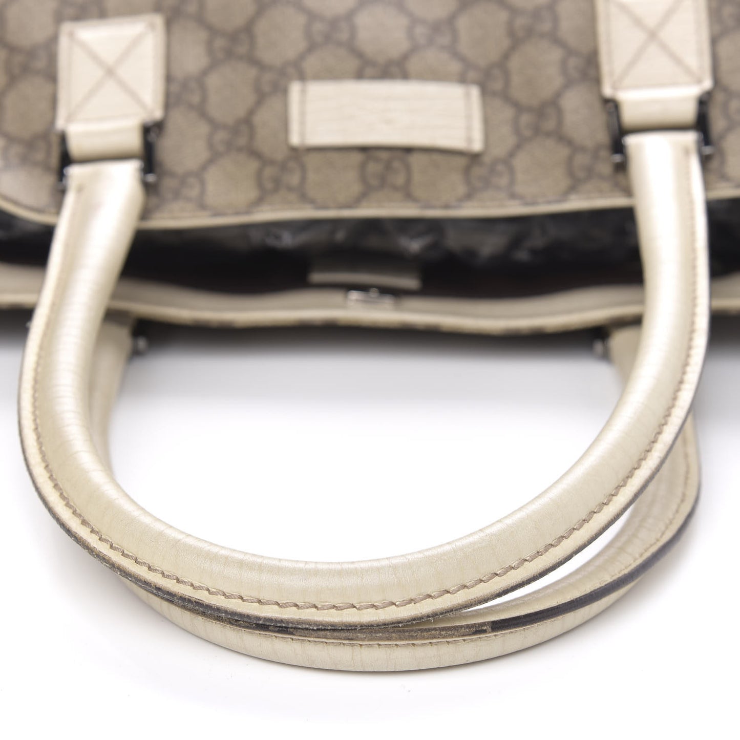 GG Plus Monogram Small Vertical Tote Off White