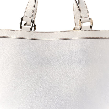 Gucci Textured Calfskin Abbey Tote  White 11 of 11