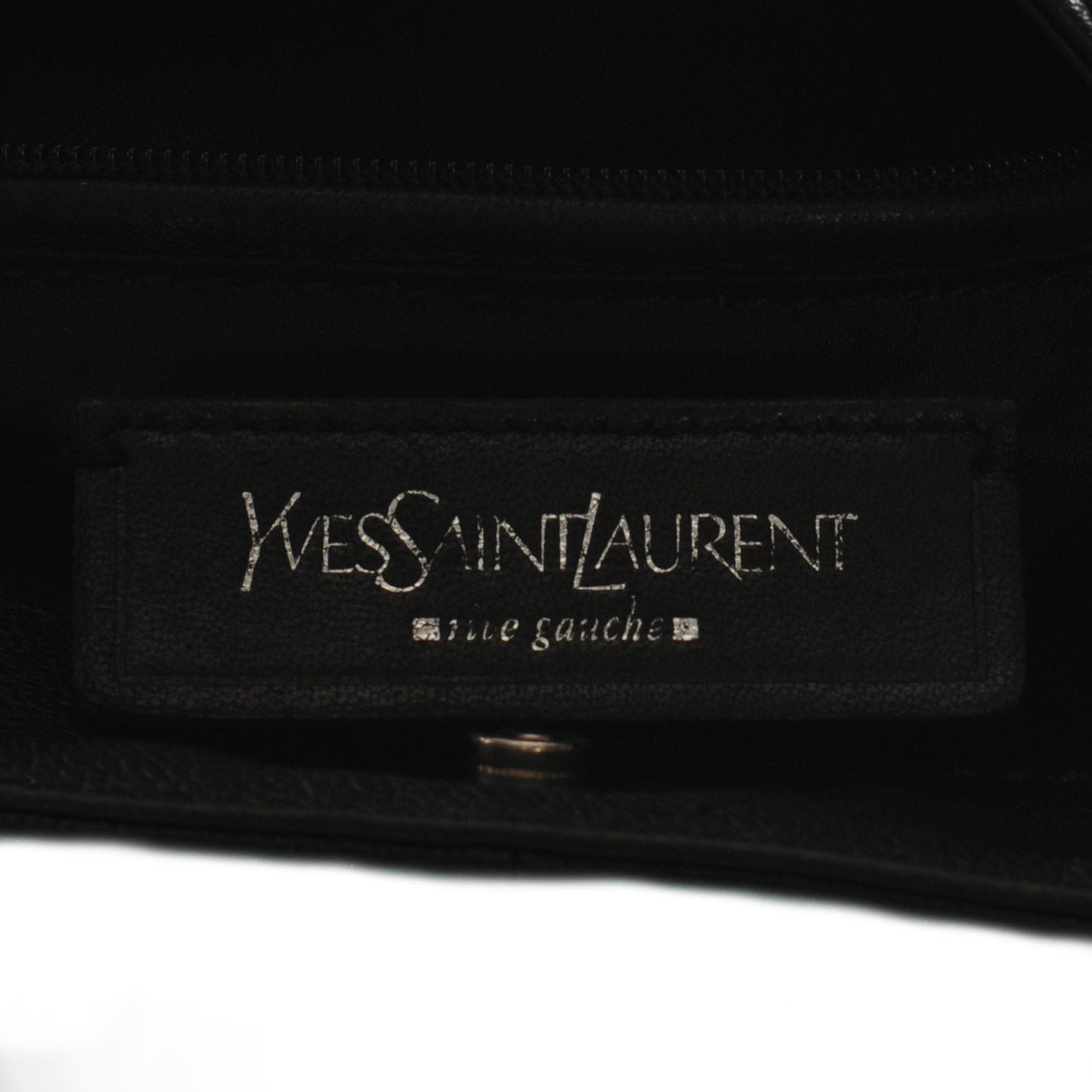 Saint Laurent Leather Mala Mala Horn Bag Black 7 of 8