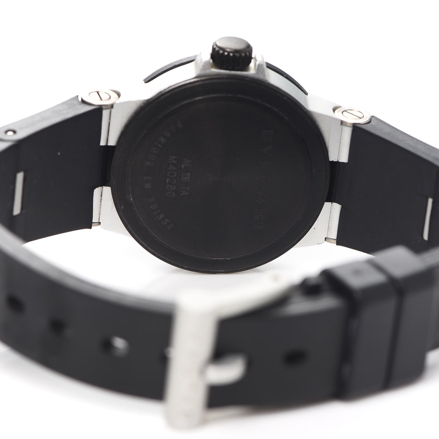 Bulgari Aluminum Rubber 29mm Diagono Quartz Watch 4 of 5
