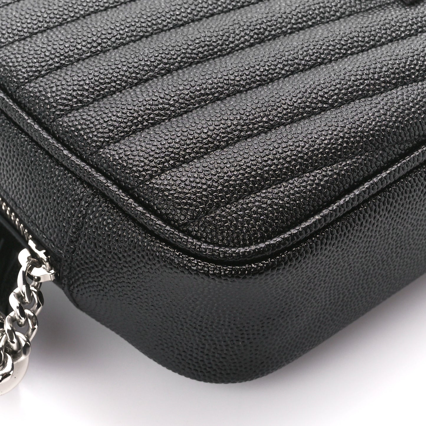 Grain De Poudre Matelasse Monogram Mini Lou Camera Bag Black