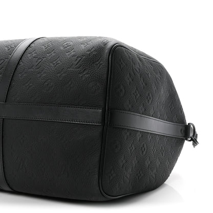 Louis Vuitton Taurillon Monogram Keepall Bandouliere 50 Black 8 of 8